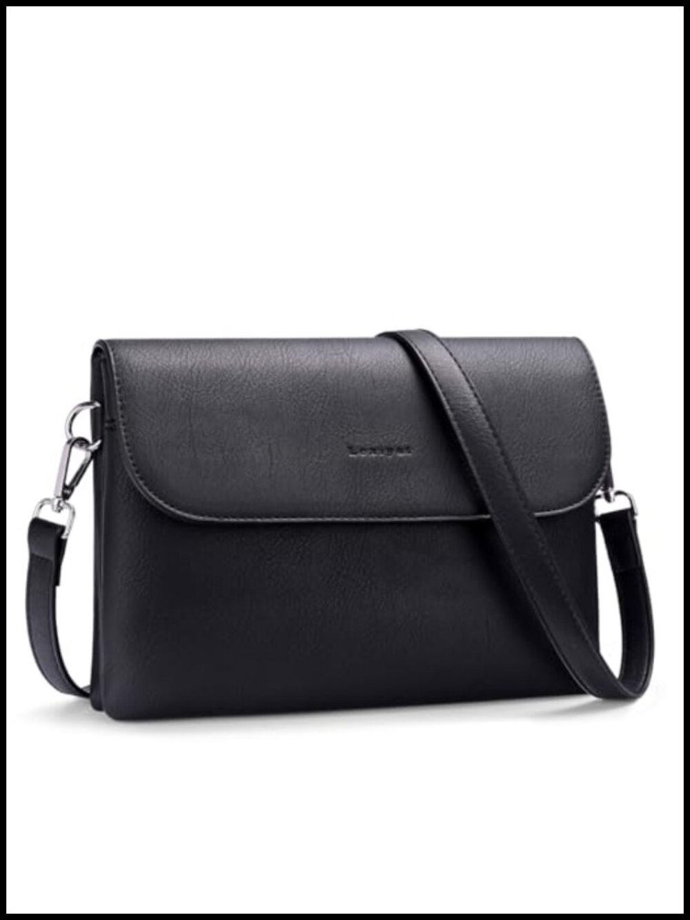 Vegan Leather RFID Crossbody Bag with 2 Detachable Straps